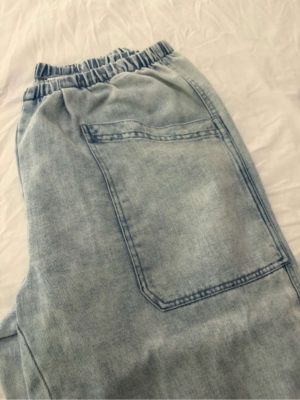 Vanilla Star Light Blue Elastic Waist Denim